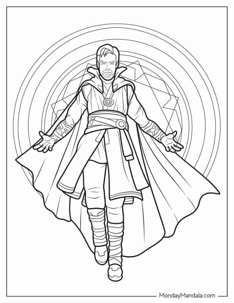 Doctor Strange From The Avengers - Free Coloring Page Download ...