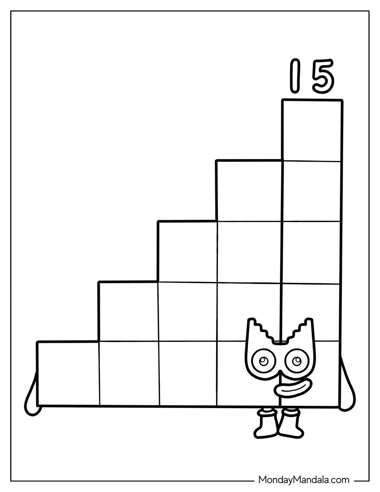 Numberblocks Coloring Page 15