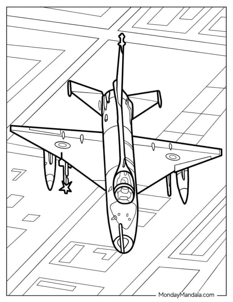 Top View of Chengdu J-7 Pakistani Jet