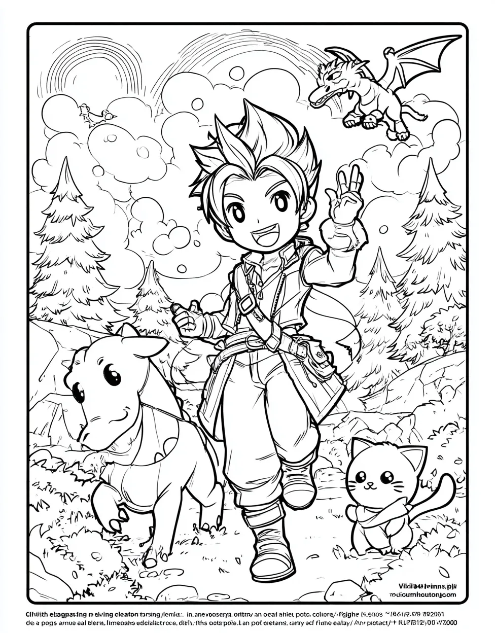 Charming Anime Coloring Pages for Kids