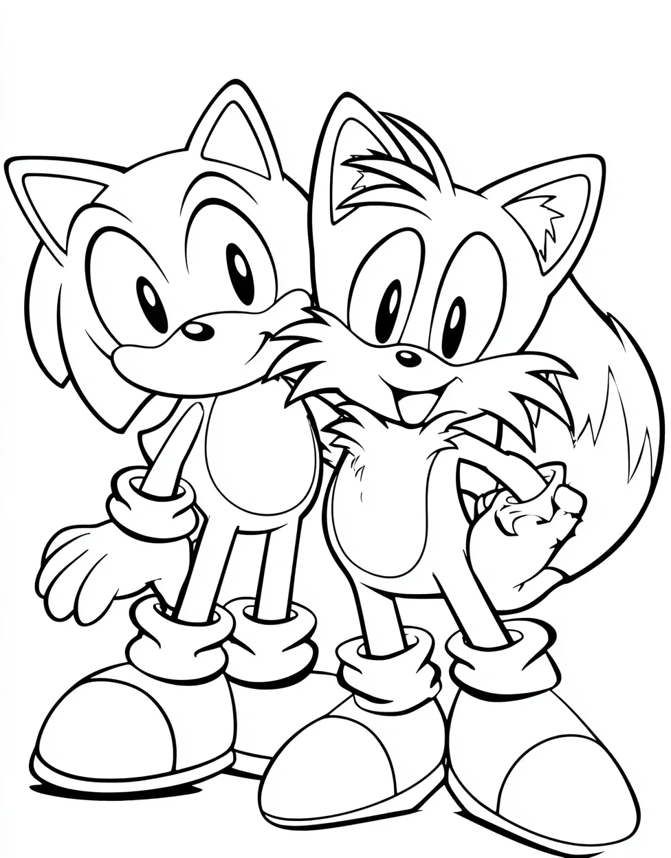 Fun Sonic and Tails Coloring Pages for Toddlers - Free Coloring Page ...