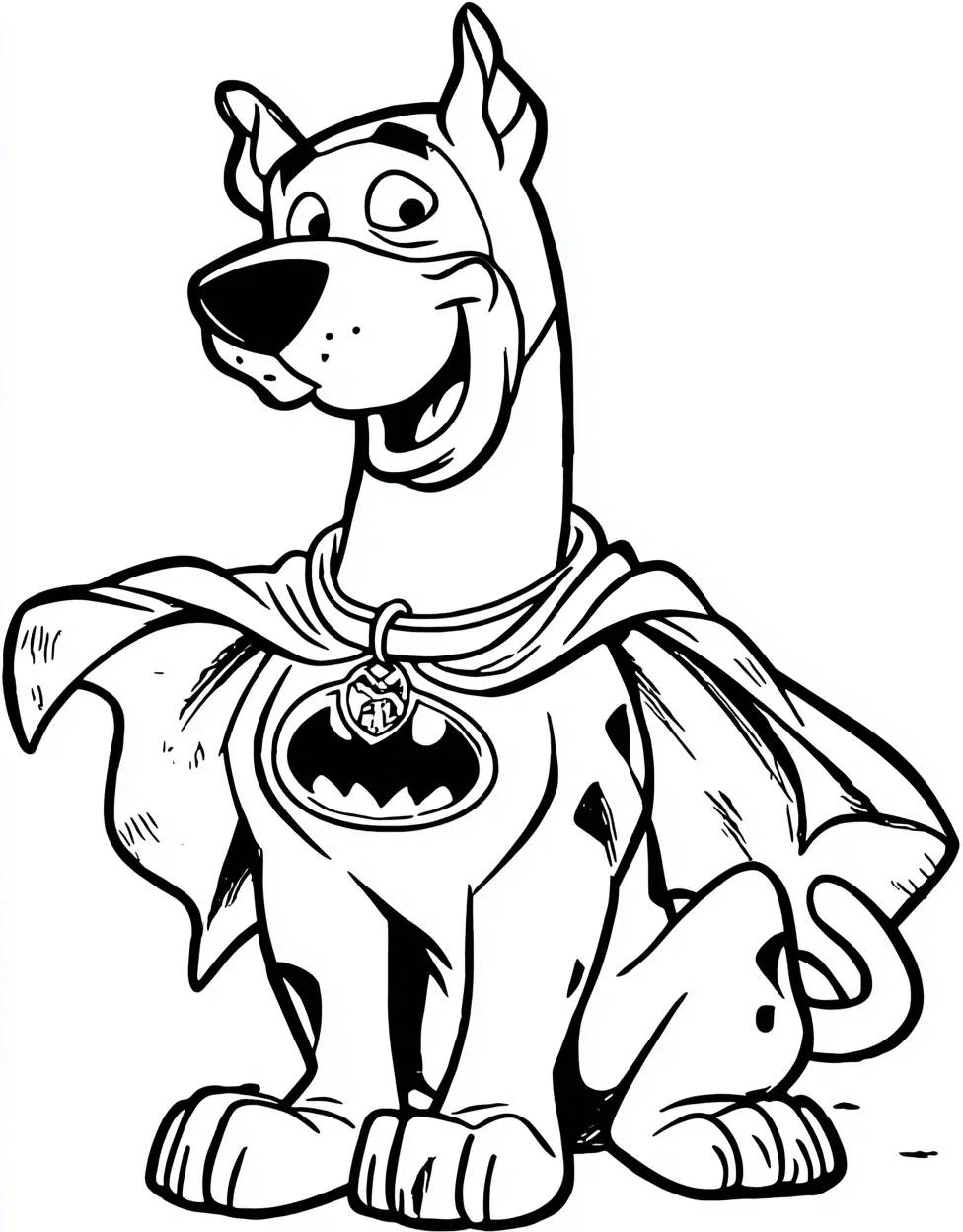 Easy Scooby Doo Meets Batman Coloring Pages for Toddlers - Free ...