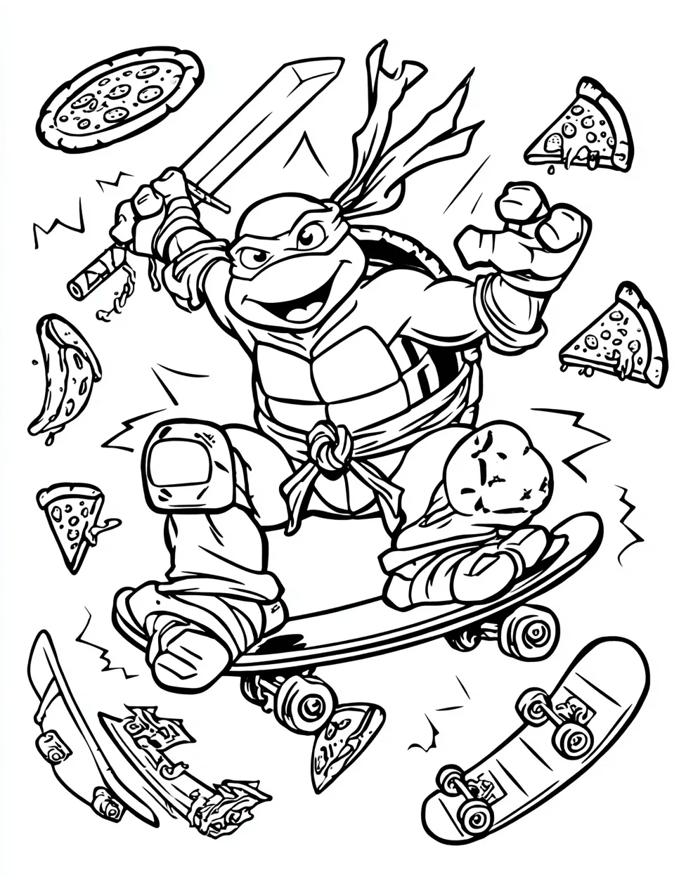 TMNT Mikey Fanart Coloring Pages - Fun for Kids! - Free Coloring Page ...