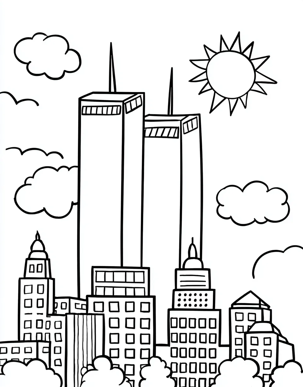Engaging 9/11 Coloring Page for Kids