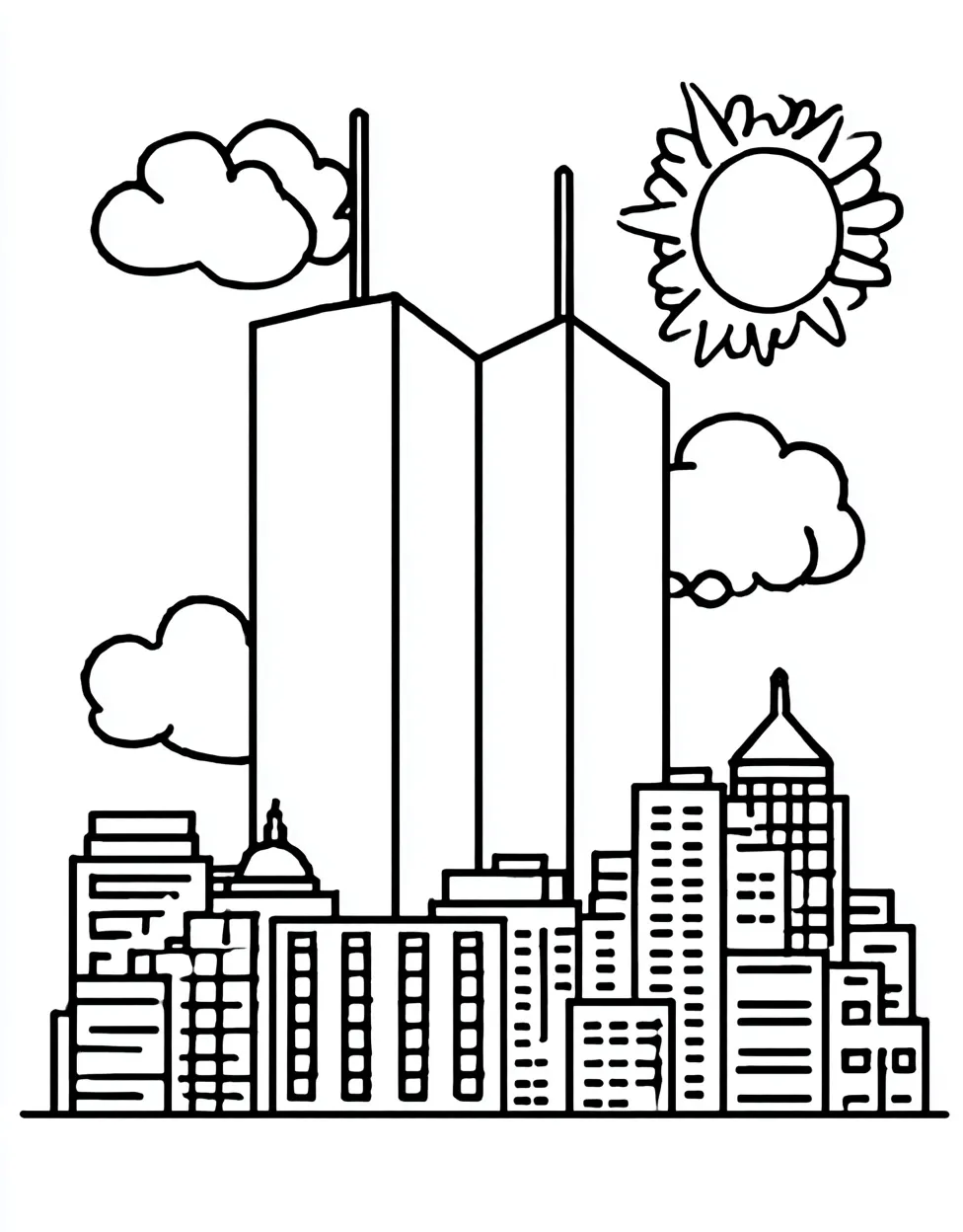 Fun 9/11 Coloring Page for Creative Kids