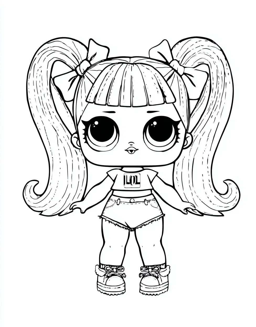 Cute Coloring Page of LOL Dolls for Toddlers - Free Coloring Page ...