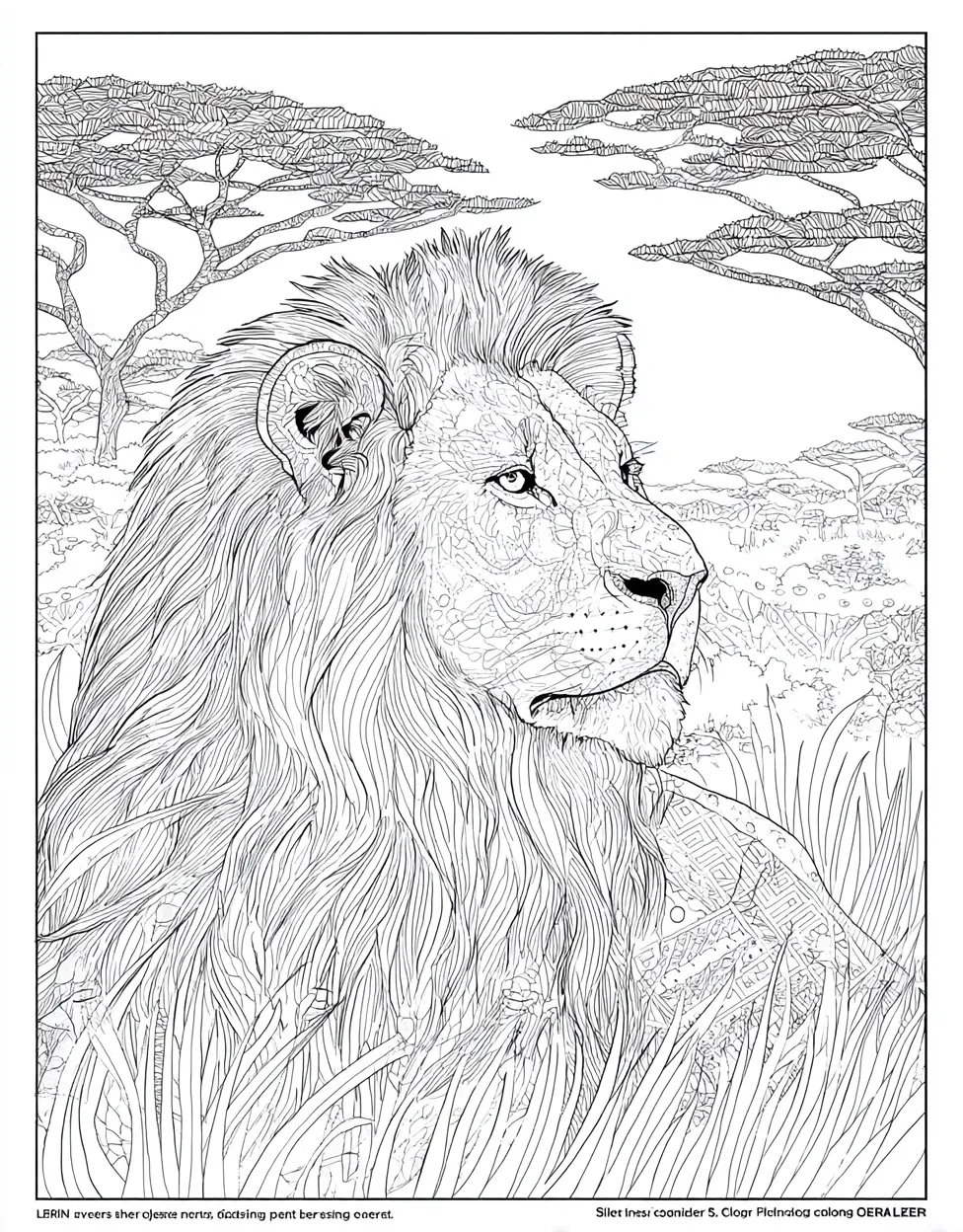 Intricate Simba Coloring Page for Adults - Lion King - Free Coloring ...