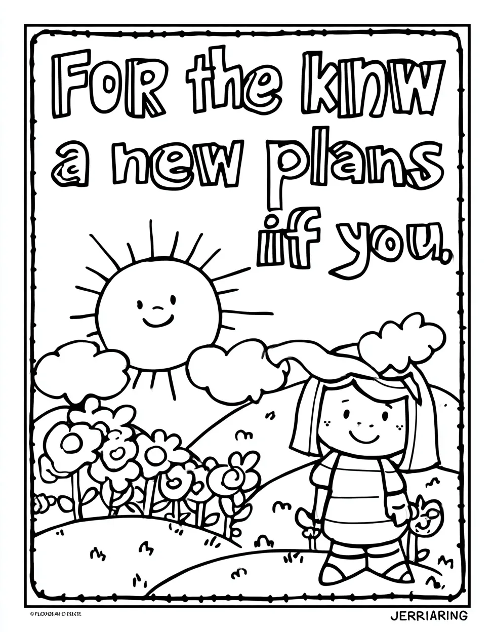 Joyful Jeremiah 29:11 Coloring Pages for Kids