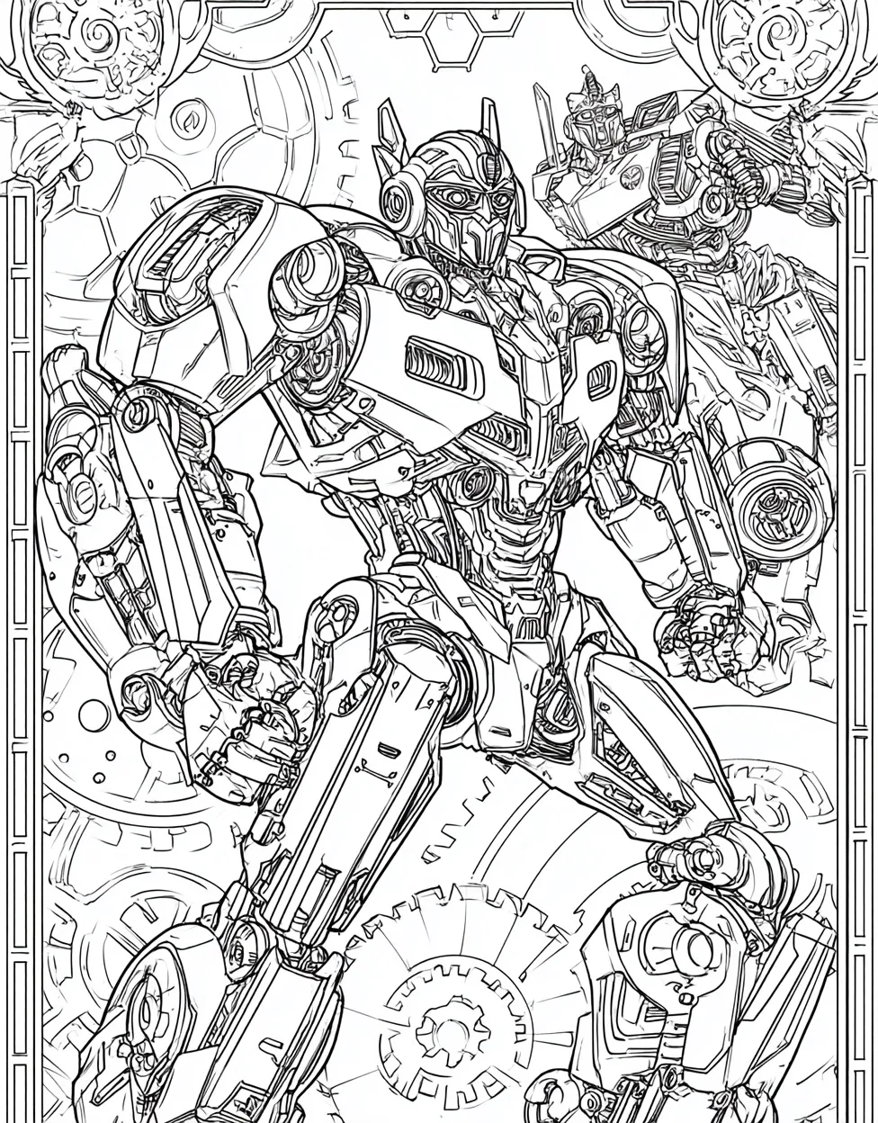 Dynamic Hot Rod Transformers Coloring Page for Adults - Free Coloring ...